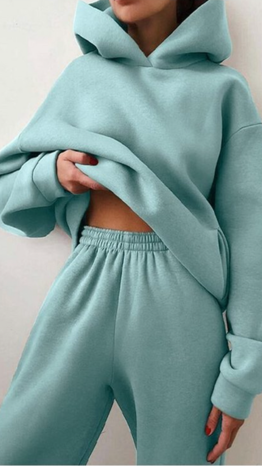 Hooded Sweatshirt & Long Sweatpants - Chic by Taj