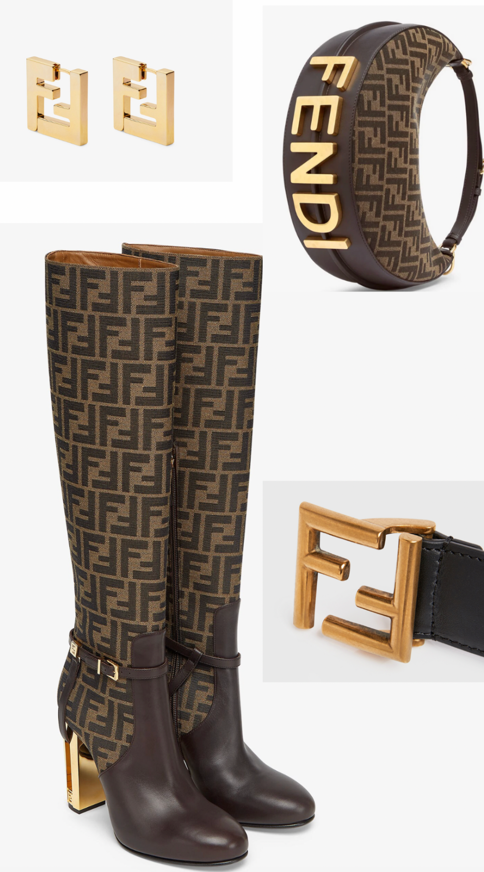Taj Brown leather high-heeled boot