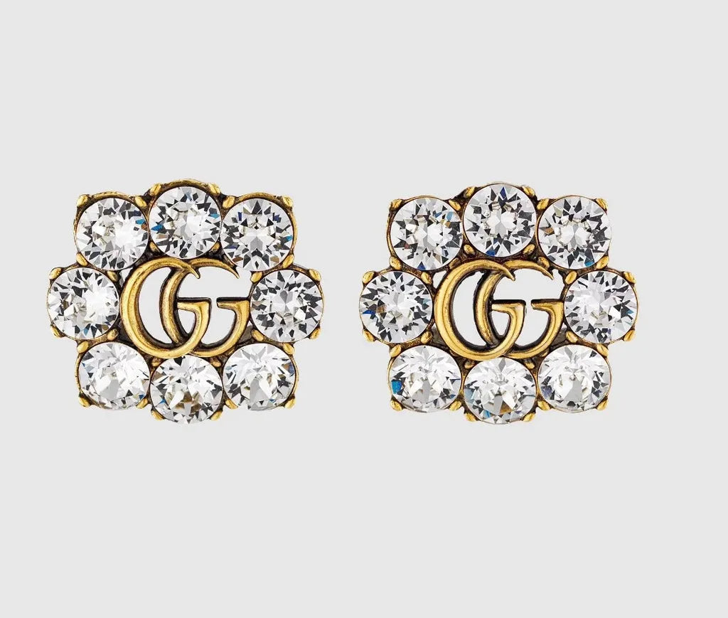i Crystal Double G Earrings. ( ship next day )