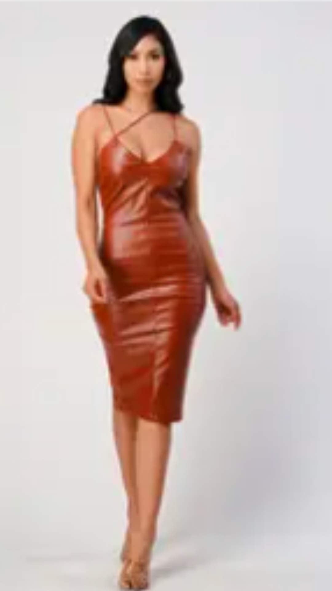 Pu (Faux Leather) Bodycon Dress - Chic by Taj